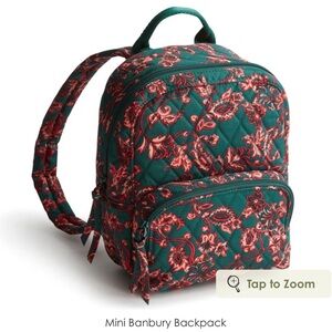 Vera Bradley Red and Green Quilted Backpack
